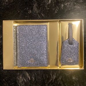 Coach passport holder and luggage tag